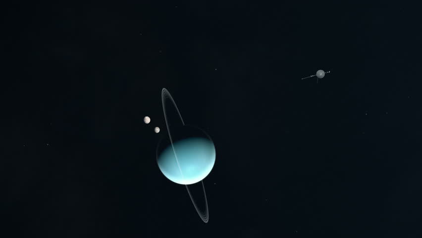 Space Probe Voyager 2 Approaching Uranus  | Shutterstock HD Video #1104277287