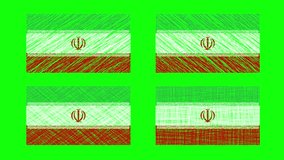 Iran Scribble Animation on Green Screen Background. Looping seamless animation. Set of variations motion graphic - Powered by Shutterstock - Get 15% off with code: PIKWIZARD15