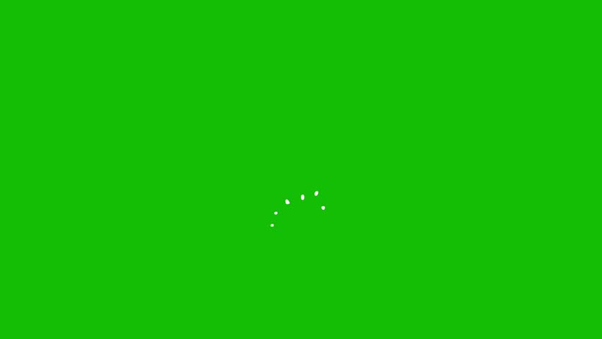 White Spark animation. Explosion. Doodle style. Fireworks during the holiday. 4K. Green screen
