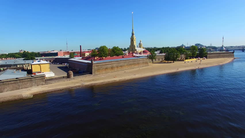 Aerial view of Petropavlosky Fortress St.Petersburg, Russia