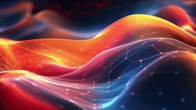 Abstract colored technology background, creative cyber particles, data stream with lightning, creative liquid backdrop for business purposes