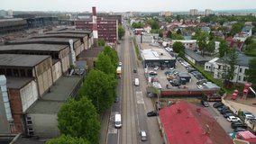 Czech Republic - Video drone of Vítkovice, at industrial district of Ostrava 4K