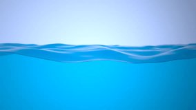 Water Surface Waving Close-up . Pure Blue Water Flowing in Slow Motion Looped 3d Animation. - Powered by Shutterstock - Get 15% off with code: PIKWIZARD15