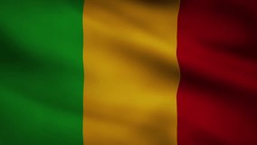 Mali waving flag background animation