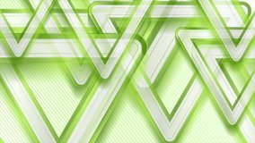Geometric tech background with green grey glossy triangles. Seamless looping motion design. Video animation Ultra HD 4K 3840x2160