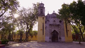 La conchita Chapel in La conchita square in Coyoacan, Mexico City.