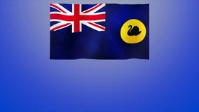 Animation video about western australia day with flag