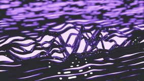 Purple Displaced Bands Background Loop Animation in 4K