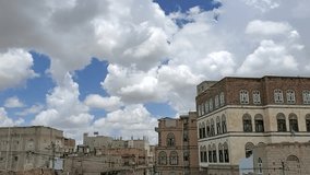 timelapse with cloudy weather in SAna'a Yemen