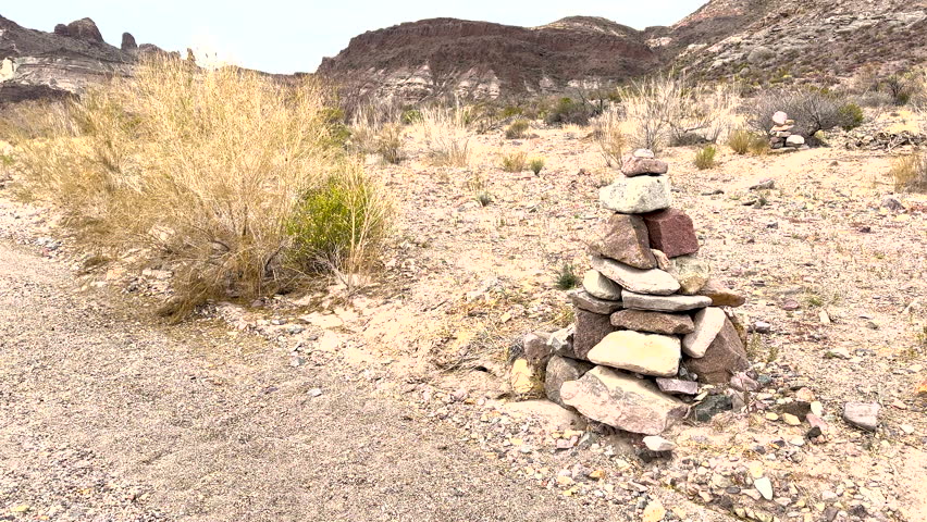 Panning From Cairn To Mule Ears in Big bend