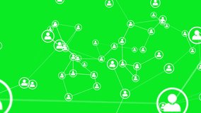 Social network user icons isolated on green screen. Element of interface for background - Powered by Shutterstock - Get 15% off with code: PIKWIZARD15