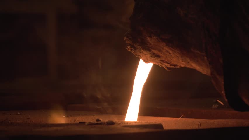 Metal industry work video - pouring molten metal, an Industrial Video by Gabriel GD