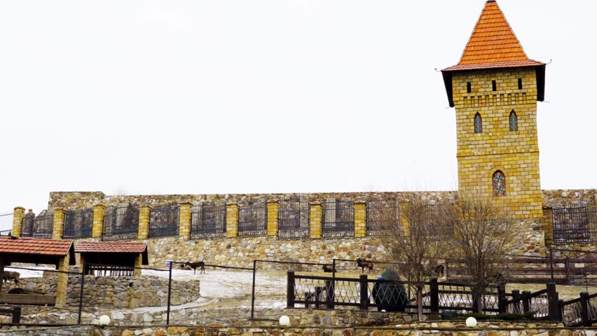 goat farm in the old castle