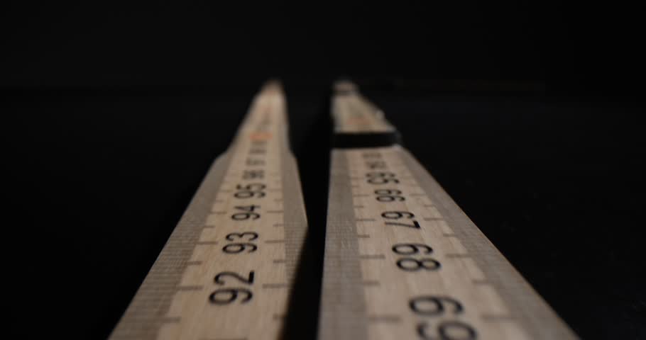 Long ruler with digits and lines for measuring length | Shutterstock HD Video #1104350129