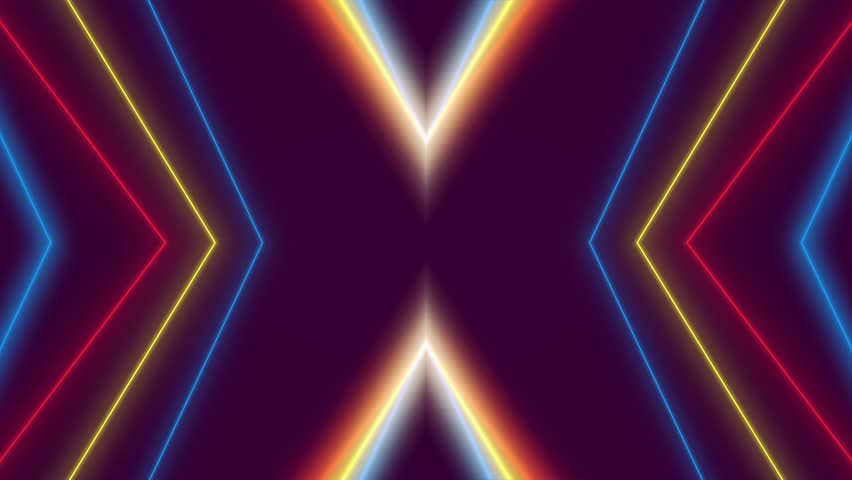 Neon arrows lights sign design texture background pattern abstract wallpaper live performance concert disco element computer graphic design LED WALL stage technology abstract seamless background 4k | Shutterstock HD Video #1104357819
