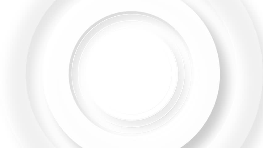3D circle on white background. Minimal geometry motion graphics. Seamless looping animation