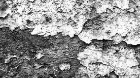 Grunge scratch rough halftone overlay texture stop motion animation. Old vintage black and white dotted dust grain structure loop motion graphic fit to use as alpha channel