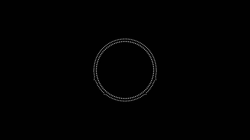 Round audio wave visualizer. music, sound white lines circle with black background Royalty-Free Stock Footage #1104399177