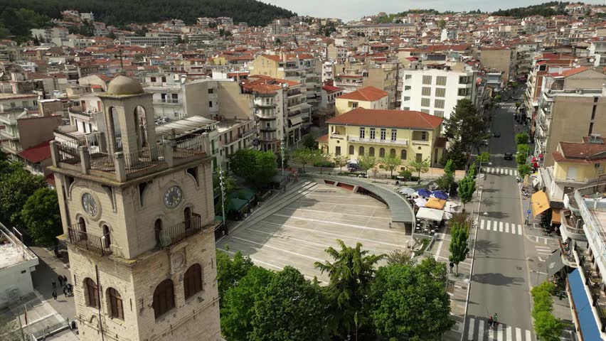 Clock of Kozani above the central square