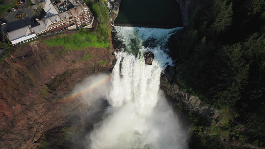 Birds Eye View of Snoqualmie Falls Washington