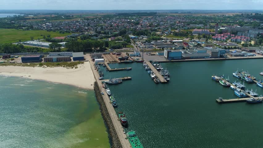 Beautiful Port Wladyslawowo Aerial View Poland