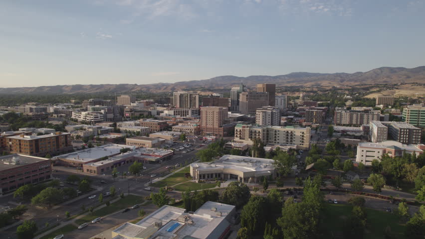 Pulling away from downtown Boise Idaho