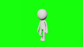 3D Stickman Walk Relaxed Loop video content offers a charming and soothing animation of a stickman walking with a relaxed and carefree demeanor.