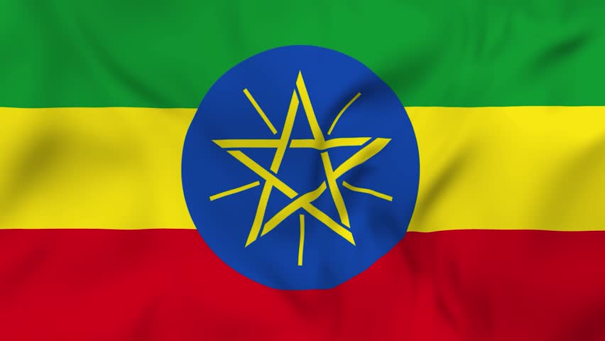Arising map of Ethiopia and waving flag of Ethiopia in background. 4k video. | Shutterstock HD Video #1104459199