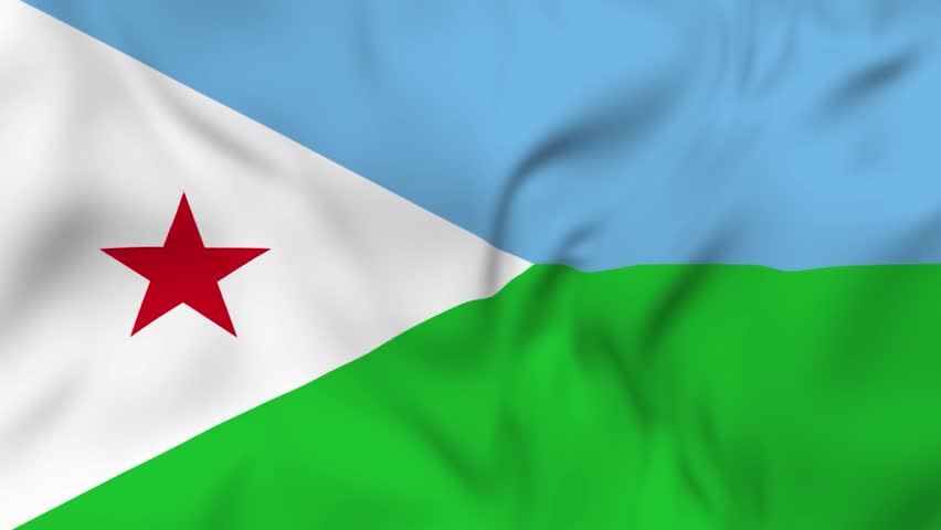 Arising map of Djibouti and waving flag of Djibouti in background. 4k video. | Shutterstock HD Video #1104459213