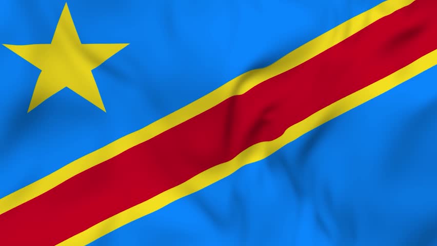 Arising map of Democratic Republic of the Congo and waving flag of DRC in background. 4k video. | Shutterstock HD Video #1104459257