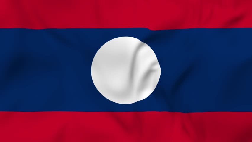 Arising map of Laos and waving flag of Laos in background. 4k video. | Shutterstock HD Video #1104459271