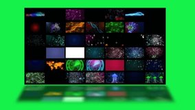 Multiple Tv Screen Network Communication Animation Video On Green Screen Background . Lots Of Television Screens Animation, Different Tv Display Multi Screen Streaming Video Televisions Advertisement 