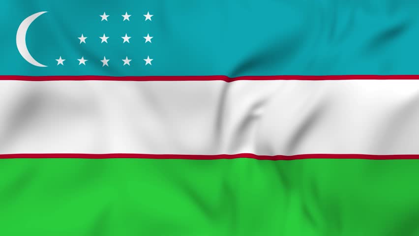 Arising map of Uzbekistan and waving flag of Uzbekistan in background. 4k video. | Shutterstock HD Video #1104465475