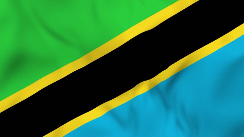 Arising map of Tanzania and waving flag of Tanzania in background. 4k video. | Shutterstock HD Video #1104465487