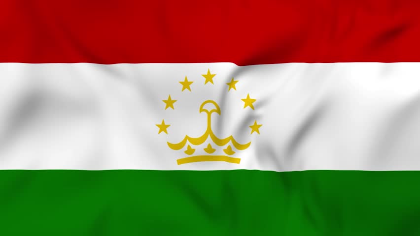 Arising map of Tajikistan and waving flag of Tajikistan in background. 4k video. | Shutterstock HD Video #1104465497