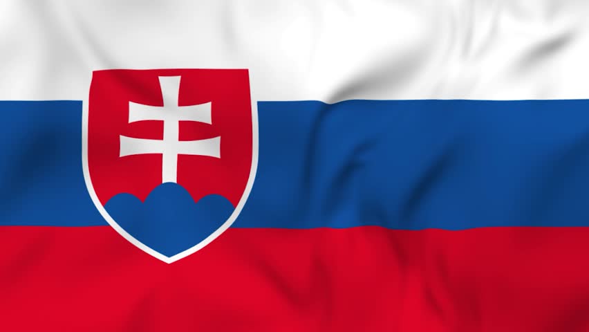 Arising map of Slovakia and waving flag of Slovakia in background. 4k video. | Shutterstock HD Video #1104465513