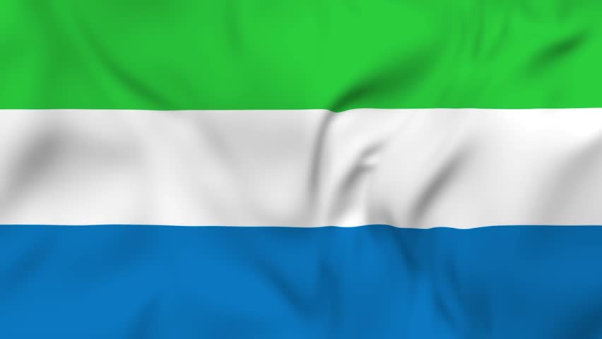 Arising map of Sierra Leone and waving flag of Sierra Leone in background. 4k video. | Shutterstock HD Video #1104465521