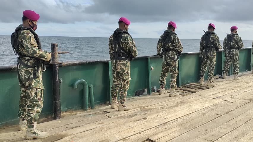 August 17 flag ceremony at the Indonesian Unarang Reef boundary
