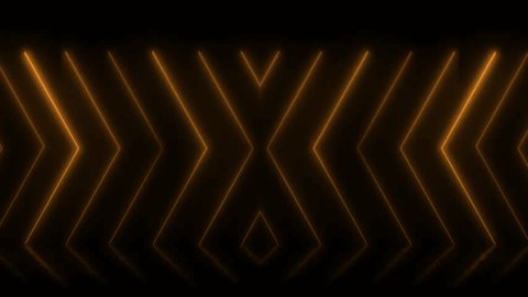 Стоковое видео: Orange 4K CREATIVE Neon arrows design texture pattern abstract wallpaper live performance concert disco element computer graphic design LED WALL stage technology abstract seamless background