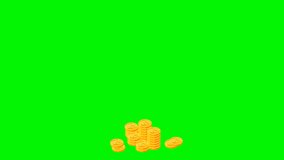 Falling golden coins, Dolar coins, financial growth with Green Screen background. Coins Green Screen - Powered by Shutterstock - Get 15% off with code: PIKWIZARD15