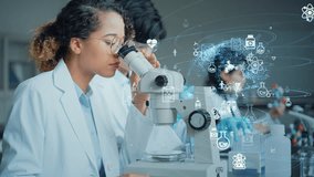 Mixed media of group of multinational researchers experimenting in laboratory  and digital data concept. Research and development concept. - Powered by Shutterstock - Get 15% off with code: PIKWIZARD15