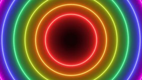 Happy Pride Month! Pride Month Colorful Rainbow Circles Abstract Background Loop. LGBTQIA+ Flag Colors. Abstract Background Wallpaper - Powered by Shutterstock - Get 15% off with code: PIKWIZARD15