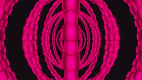 Broadcast Spinning Blinking Hi-Tech Illuminated Rings, Magenta, Events, 3D, Loopable, 4K