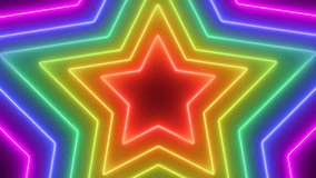 Happy Pride Month! Pride Month Colorful Rainbow Stars Abstract Background Loop. LGBTQIA+ Flag Colors. Stars Tunnel Abstract Background Wallpaper - Powered by Shutterstock - Get 15% off with code: PIKWIZARD15