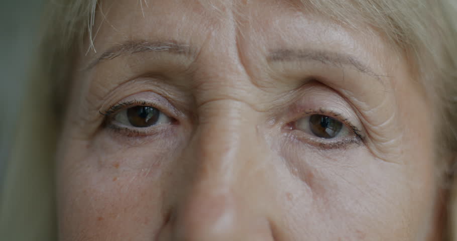 Close-up portrait of senior woman