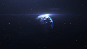Captivating Aerial 3D Render of earth from space. Earth Majestic Beauty from Space. Stock Video of Stunning Cosmos, earth, and Celestial Wonders