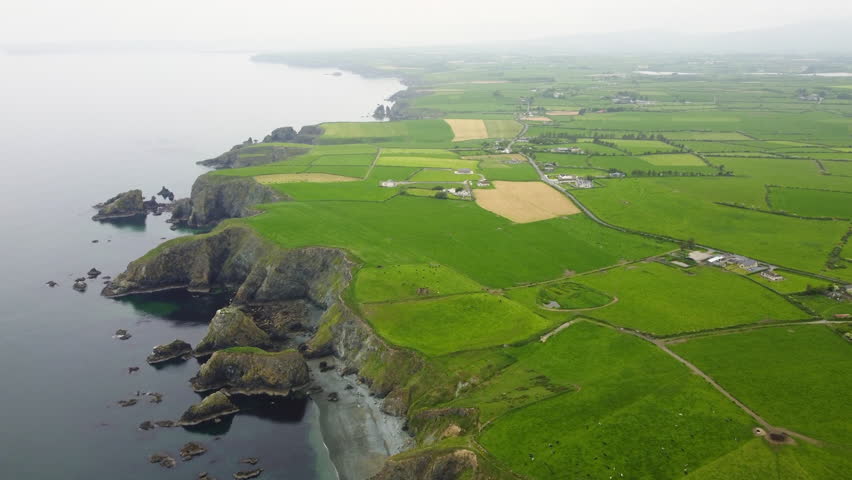Cooper valley and cliffs Waterford coast Ireland. Tra na mBo beach. irish coast.