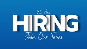 we are hiring job vacancy apply now or join our team text animation, and motion graphics for hiring team - Powered by Shutterstock - Get 15% off with code: PIKWIZARD15