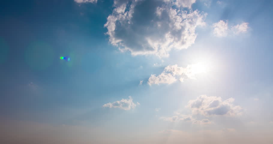 Sunshine blue sky cloud Time-lapse footage Clear Wipeout dust or bird (Time lapse process Raw images) High quality footage ProRes422.