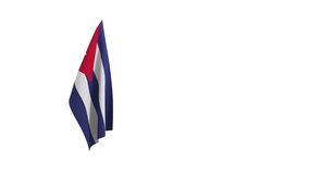 3D rendering of the flag of Cuba waving in the wind.
